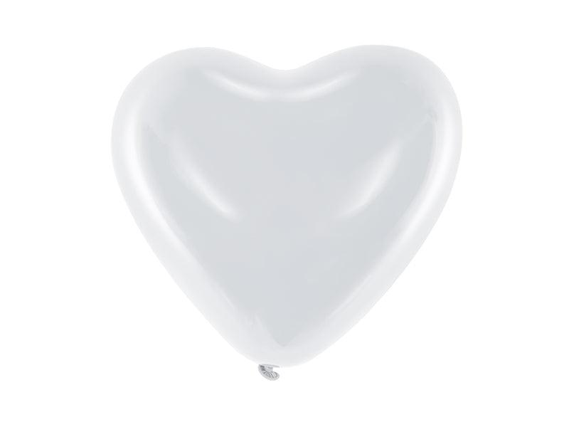 Ballons 10'' Herzen, pastellweiß (1 VPE / 100 Stk.) - FeierGlanz