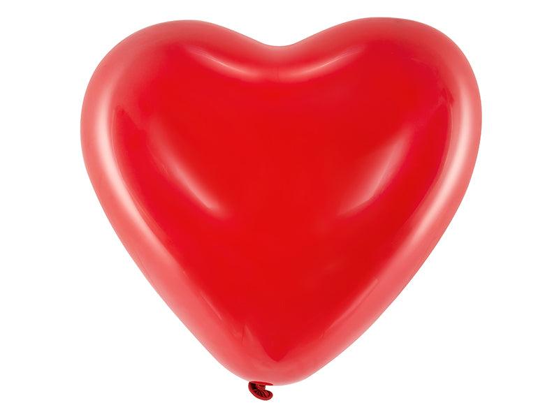 Ballons 16'' Herzen, pastellrot (1 VPE / 6 Stk.) - FeierGlanz