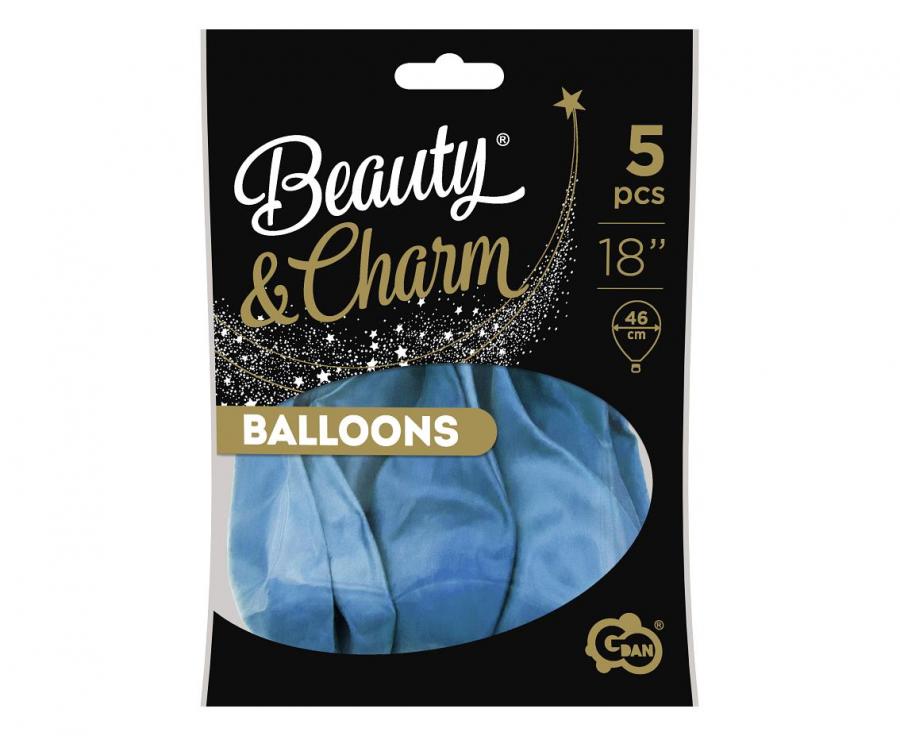 Beauty&Charm Latexballons – Platin-Hellblau, 18 Zoll - FeierGlanz