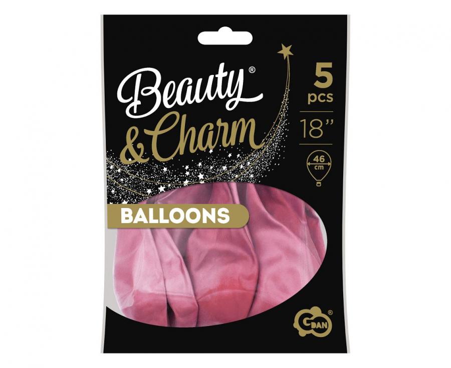 Beauty&Charm Latexballons – Platin-Hellrosa, 18 Zoll - FeierGlanz