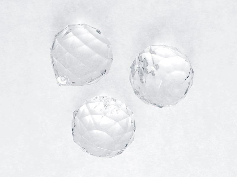 Anhänger Kugeln, farblos, 32 x 34mm (1 VPE / 5 Stk.) - FeierGlanz
