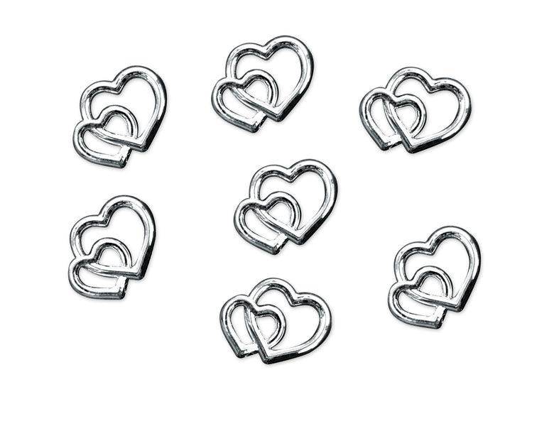 Streudeko Herzen, silber, 10mm (1 VPE / 25 Stk.) - FeierGlanz