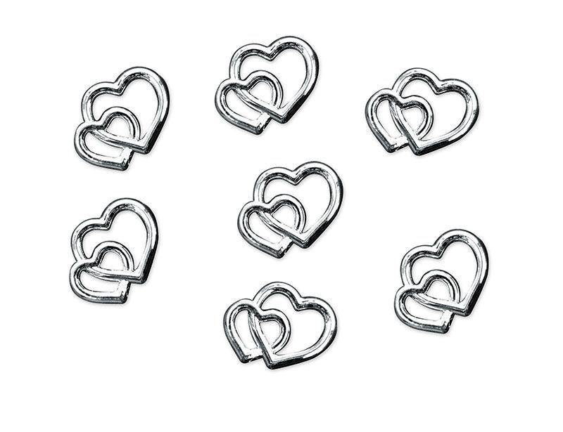 Streudeko Herzen, silber, 10mm (1 VPE / 25 Stk.) - FeierGlanz