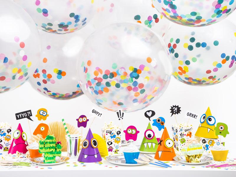 Ballon mit rundem Konfetti, 1m, Mix - FeierGlanz
