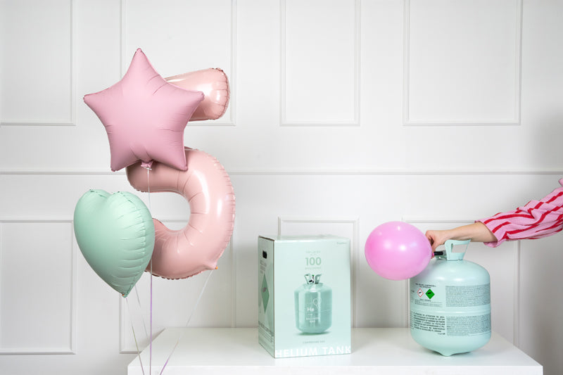 Flasche mit Helium, Grün, max 100 Ballons - FeierGlanz