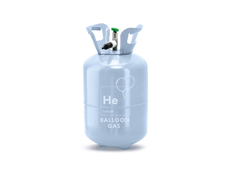 Flasche mit Helium, Hellblau, 30 Ballons - FeierGlanz