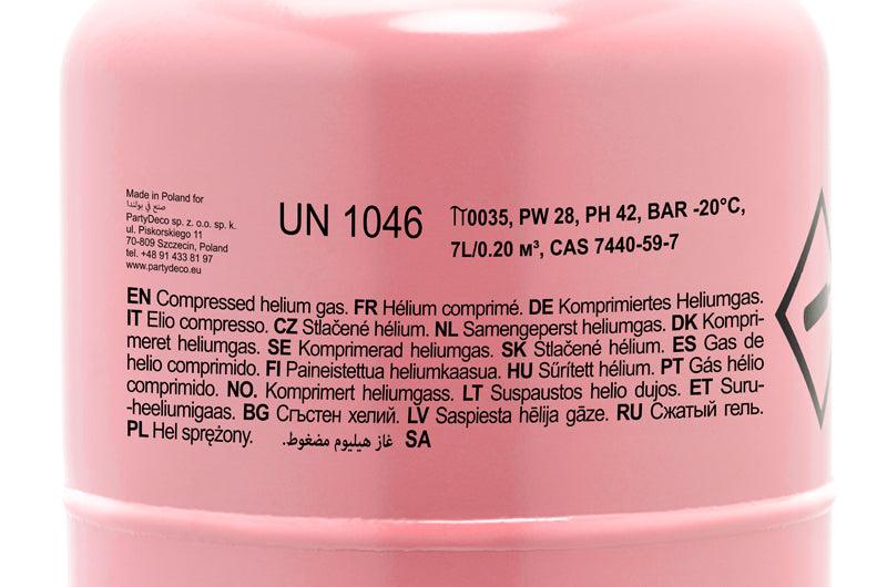 Flasche mit Helium, Rosa, 30 Ballons - FeierGlanz