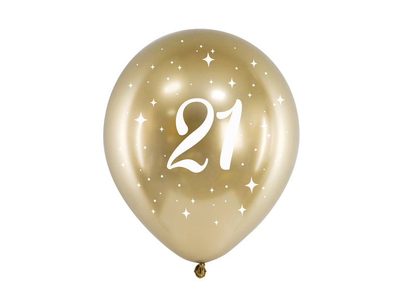 Ballons Glossy 30cm, gold (1 VPE / 6 Stk.) - FeierGlanz