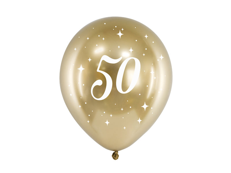Ballons Glossy 30cm, gold (1 VPE / 6 Stk.) - FeierGlanz