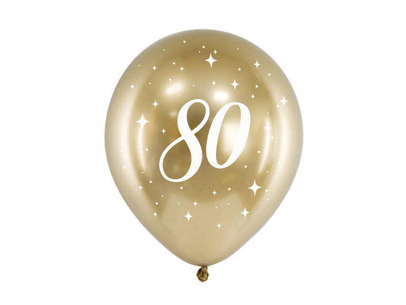 Ballons Glossy 30cm, gold (1 VPE / 6 Stk.) - FeierGlanz