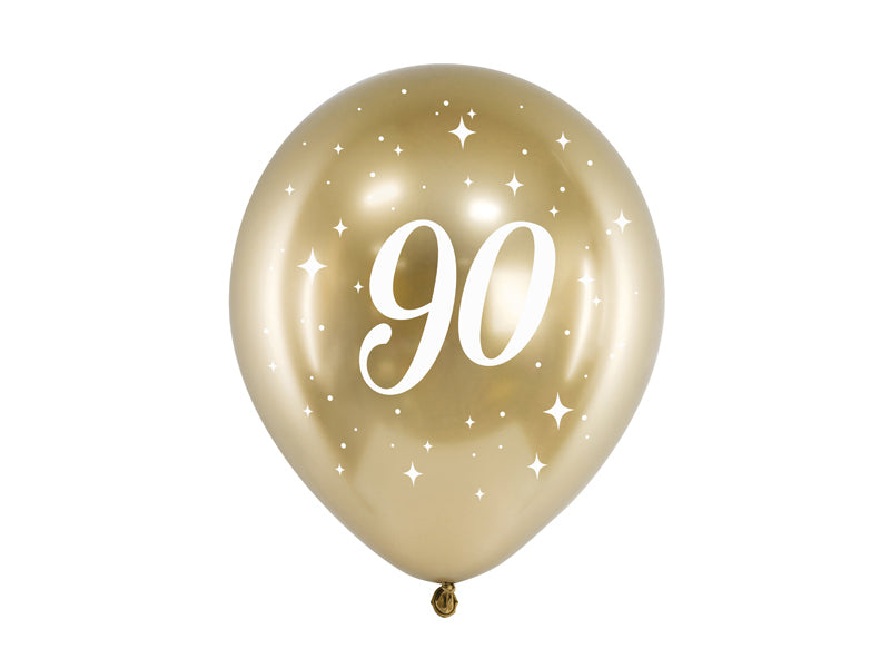 Ballons Glossy 30cm, gold (1 VPE / 6 Stk.) - FeierGlanz