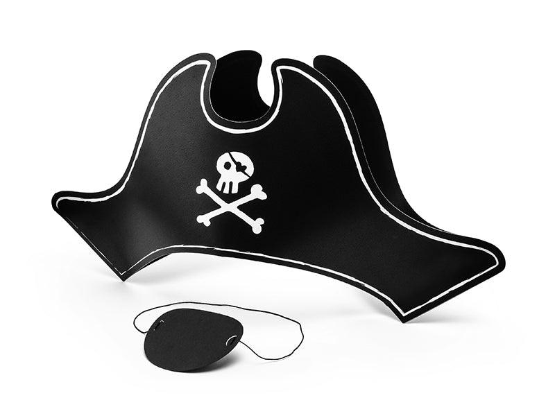 Piratenhut mit Augenklappe, 14cm - FeierGlanz