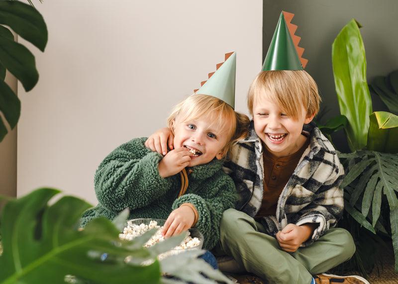 Partyhüte Dinosaurier, 14 cm, Mix (1 VPE / 6 Stk.) - FeierGlanz