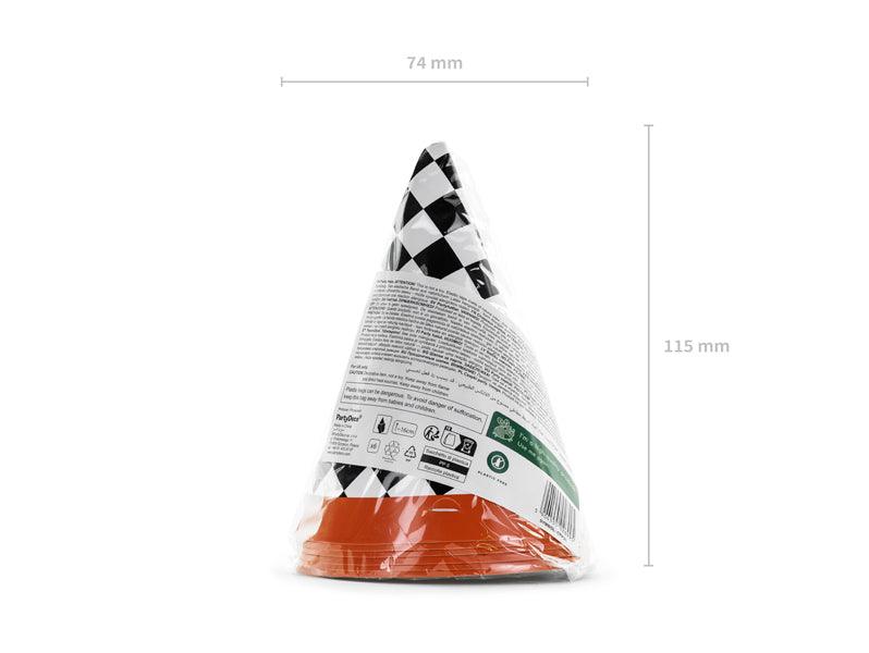 Partyhüte GO!, 16 cm, Mix (1 VPE / 6 Stk.) - FeierGlanz