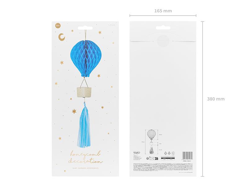 Dekoration aus Seidenpapier Ballon, blau - FeierGlanz