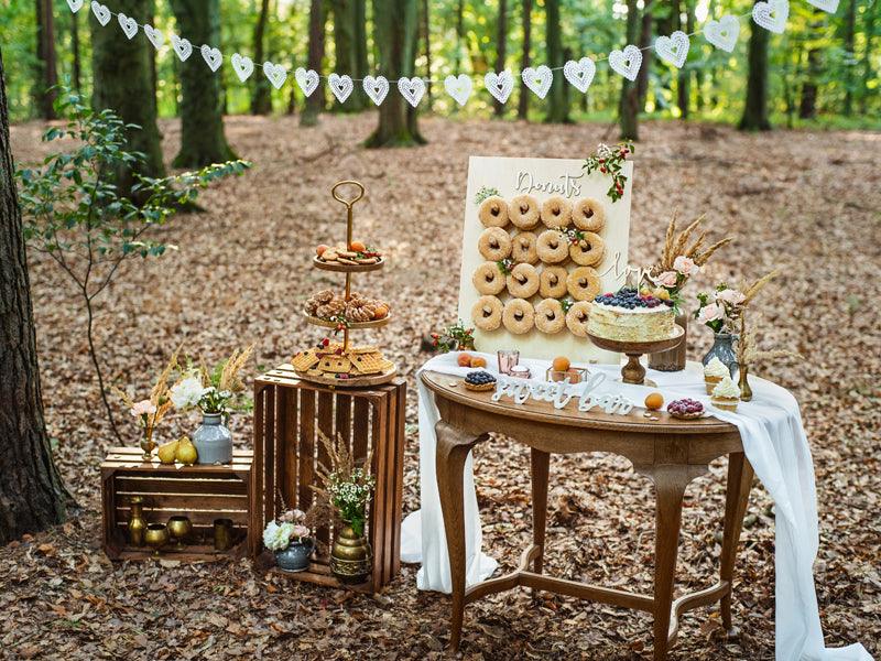 Holzaufschrift Sweet bar, weiß, 37x10cm - FeierGlanz