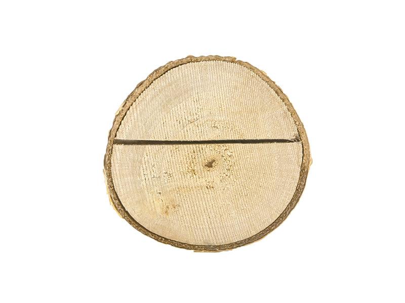 Tischkartenhalter aus Holz, Durchmesser 3-4cm (1 VPE / 10 Stk.) - FeierGlanz