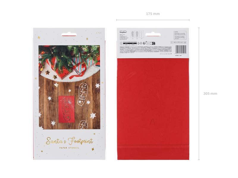 Weihnachtsdekoration - Fußabdrücke des Weihnachtsmanns, 16,5x27,5 cm, mix (1 VPE / 3 Stk.) - FeierGlanz