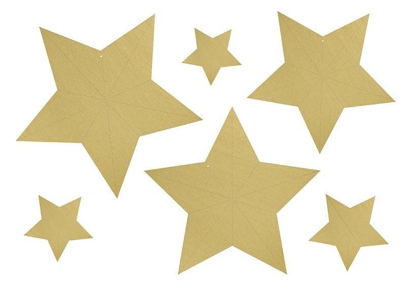 Dekoration Sterne, gold (1 VPE / 6 Stk.) - FeierGlanz