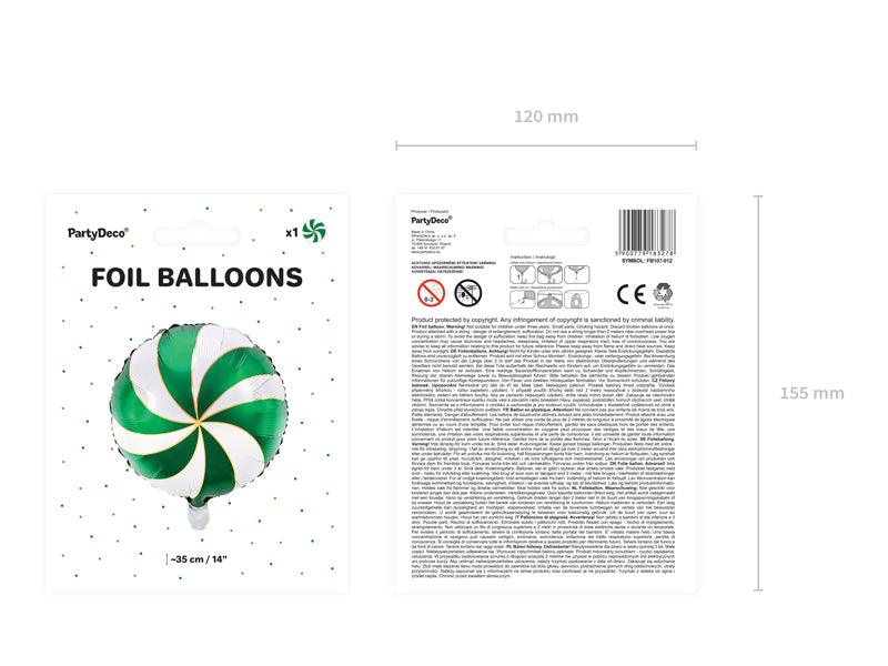 Folienballon Bonbon, 35cm, grün - FeierGlanz
