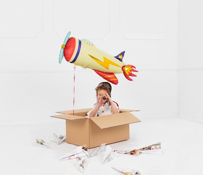 Folienballon Flugzeug, 91x39cm, Mix - FeierGlanz