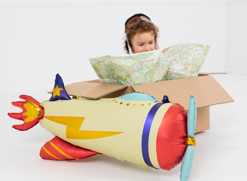 Folienballon Flugzeug, 91x39cm, Mix - FeierGlanz