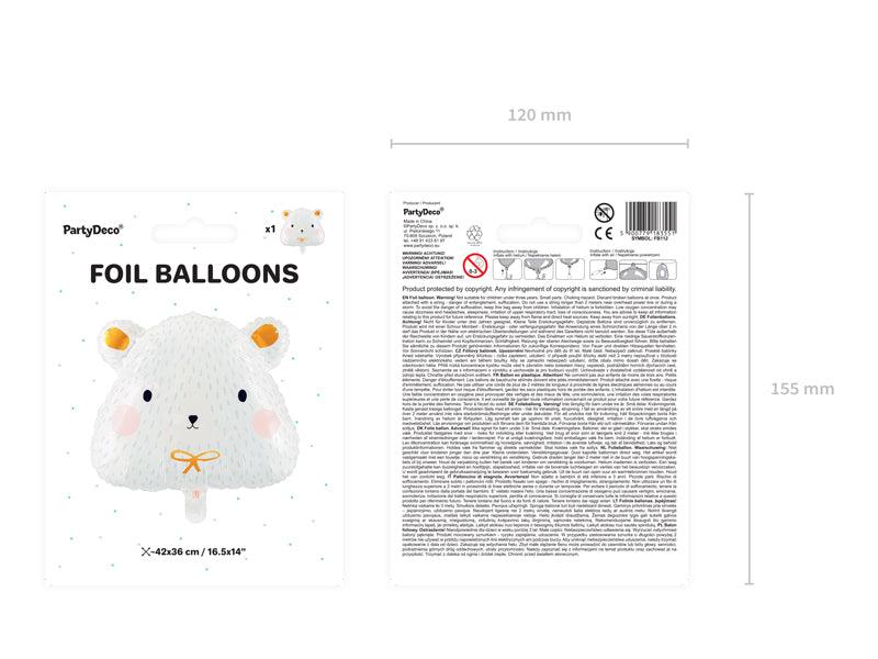 Folienballon Eisbär, 51x45cm, Mix - FeierGlanz