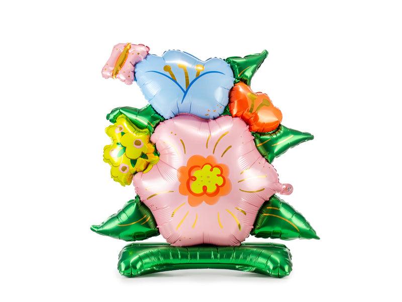 Stehender Folienballon Blumen, 100x116cm, Mix - FeierGlanz