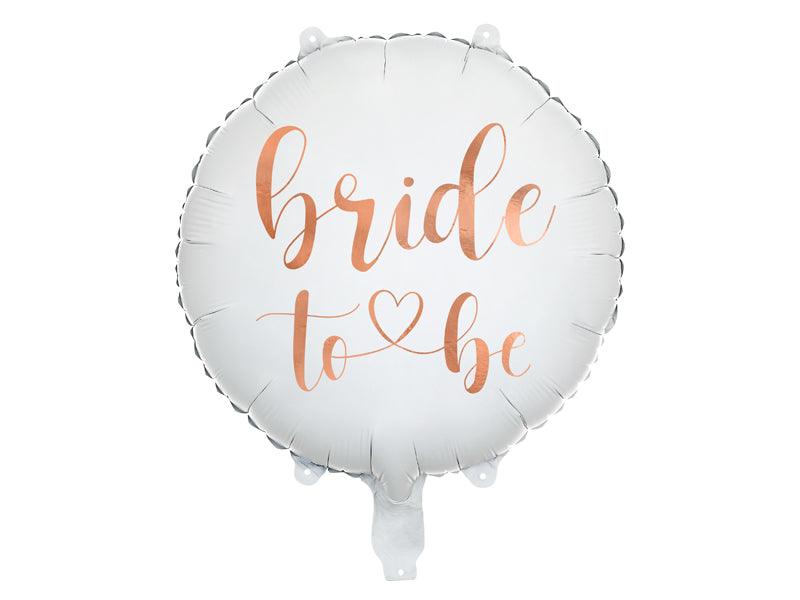 Folienballon Bride to be 45cm, weiß - FeierGlanz