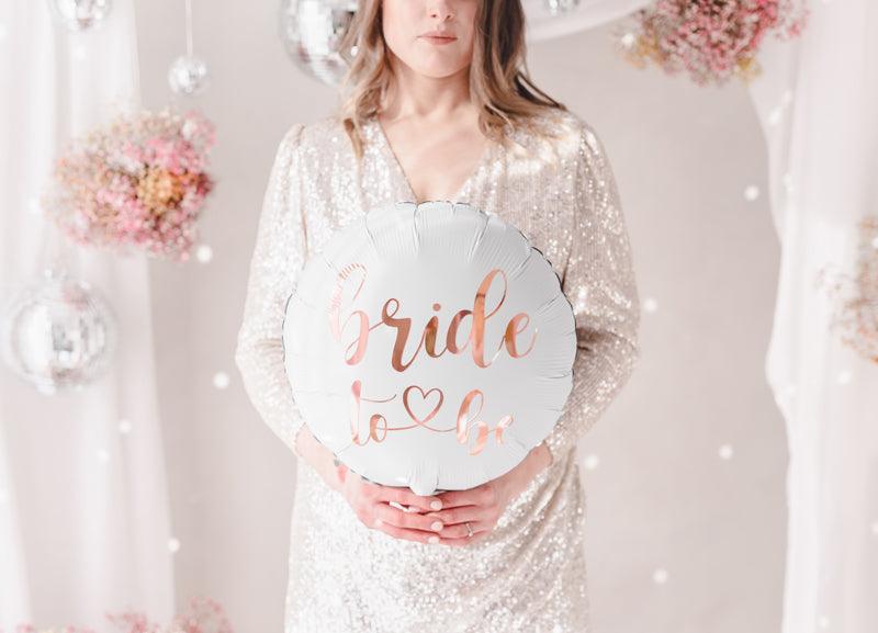 Folienballon Bride to be 45cm, weiß - FeierGlanz