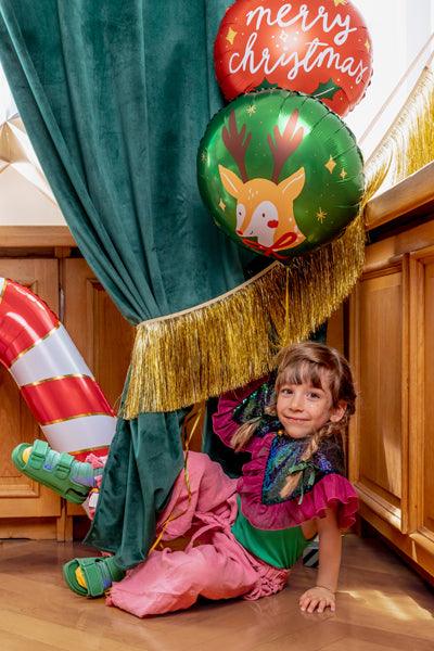Folienballon Rentier, 45 cm, mix - FeierGlanz