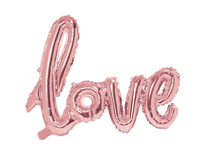 Folienballon Love, roségold, 73x59cm - FeierGlanz
