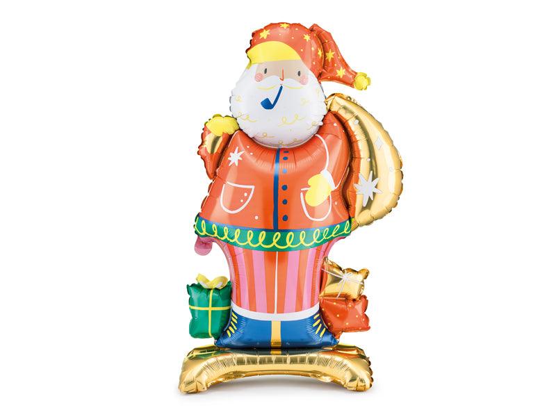 Stehender Folienballon Weihnachtsmann, 63x106 cm, mix - FeierGlanz
