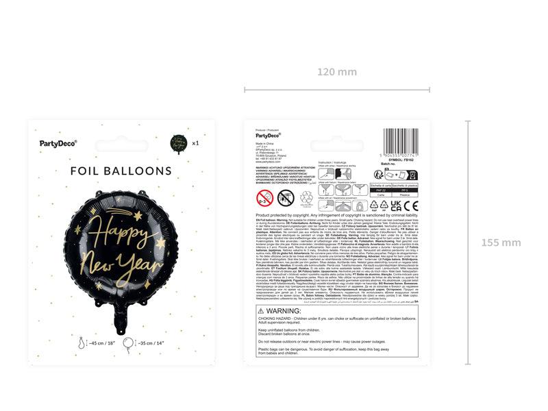Folienballon Happy New Year, 45 cm, gold - FeierGlanz