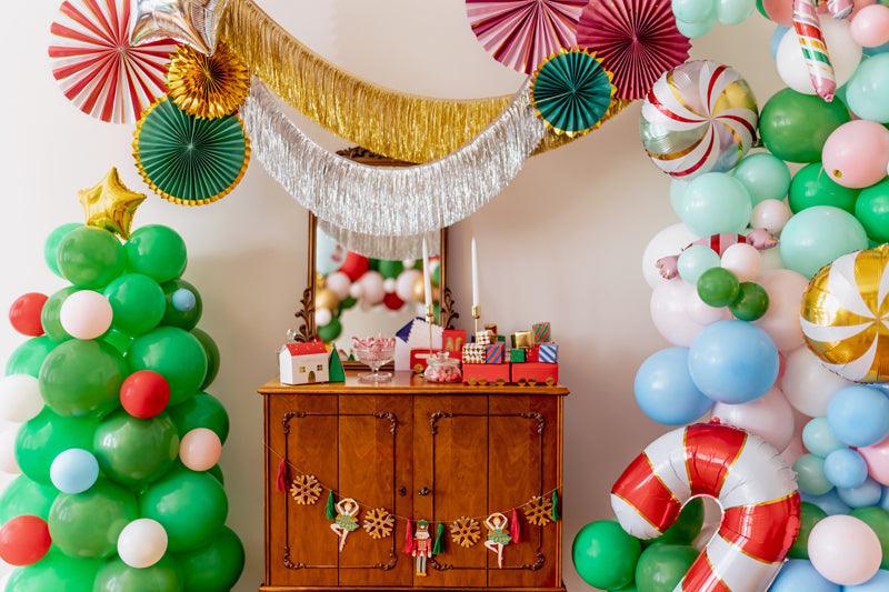 Folienballon Zuckerstange, 18.5x35 cm, Mix (1 VPE / 5 Stk.) - FeierGlanz