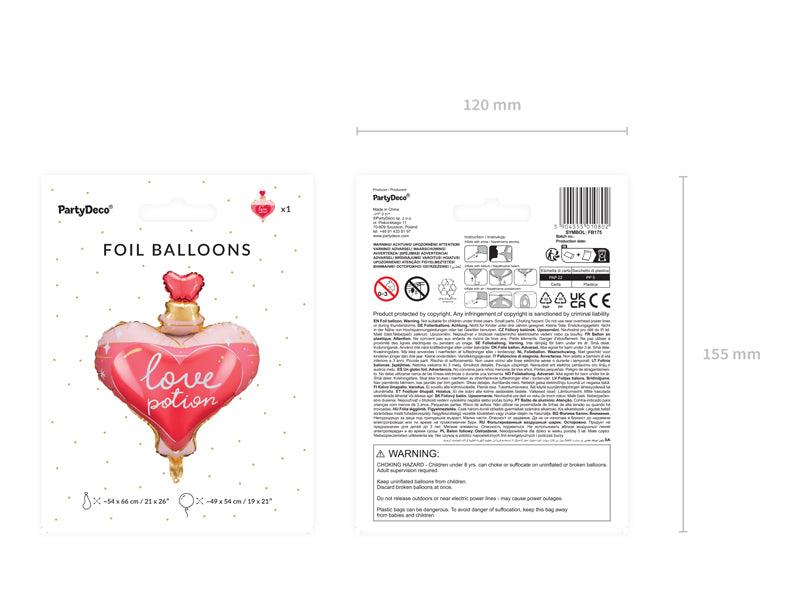 Folien-Luftballon Liebeselixier, 54x66 cm, mix - FeierGlanz