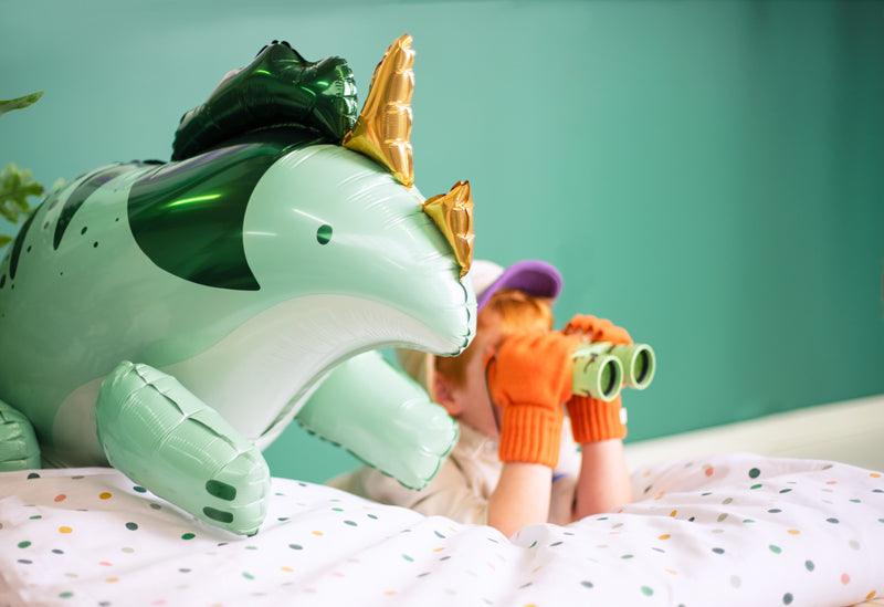 Folienluftballon Triceratops, 101 x 60.5cm, grün - FeierGlanz