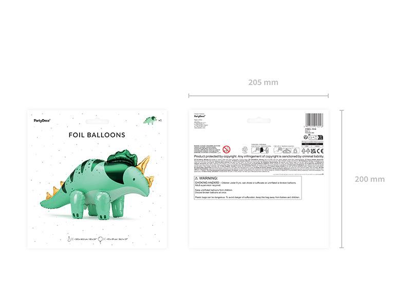 Folienluftballon Triceratops, 101 x 60.5cm, grün - FeierGlanz