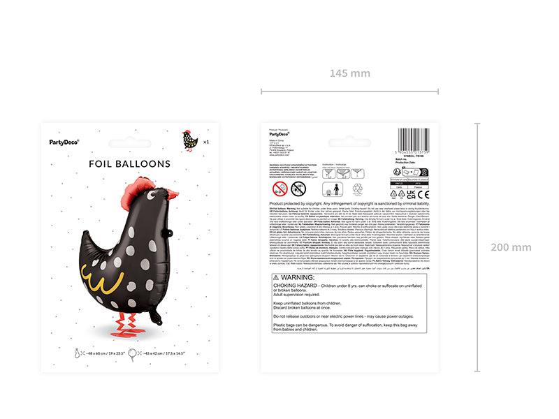 Folienballon Hahn, 48x60 cm, mix - FeierGlanz
