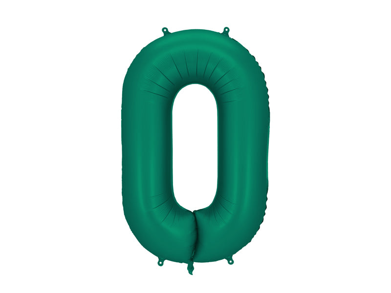 Folienballon Zahl (zur Auswahl), 86cm, flaschengrün - FeierGlanz