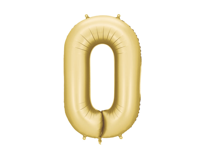 Folienballon Zahl (zur Auswahl), 86 cm, gold - FeierGlanz