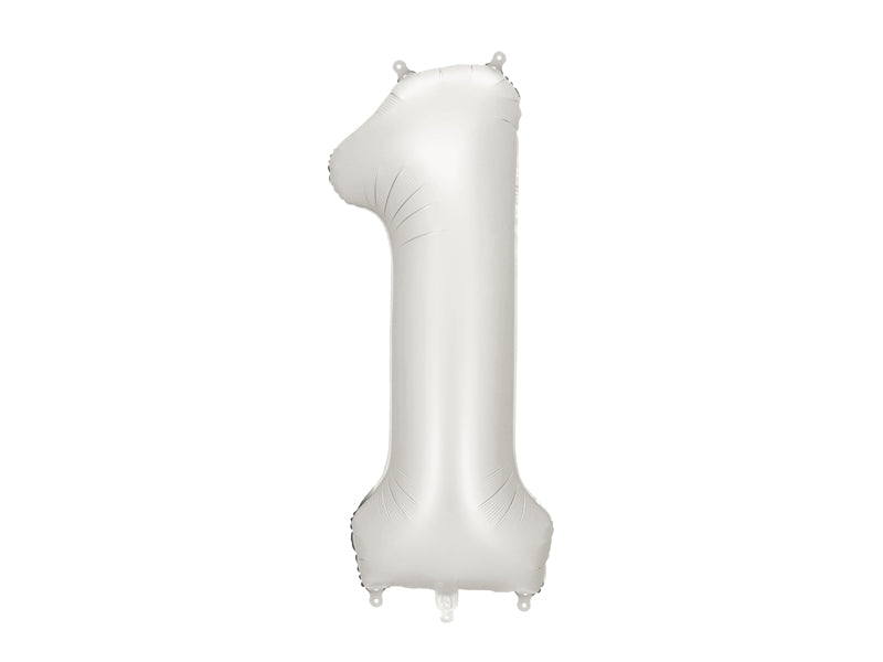 Folienballon Zahl (zur Auswahl), 86 cm, silber - FeierGlanz
