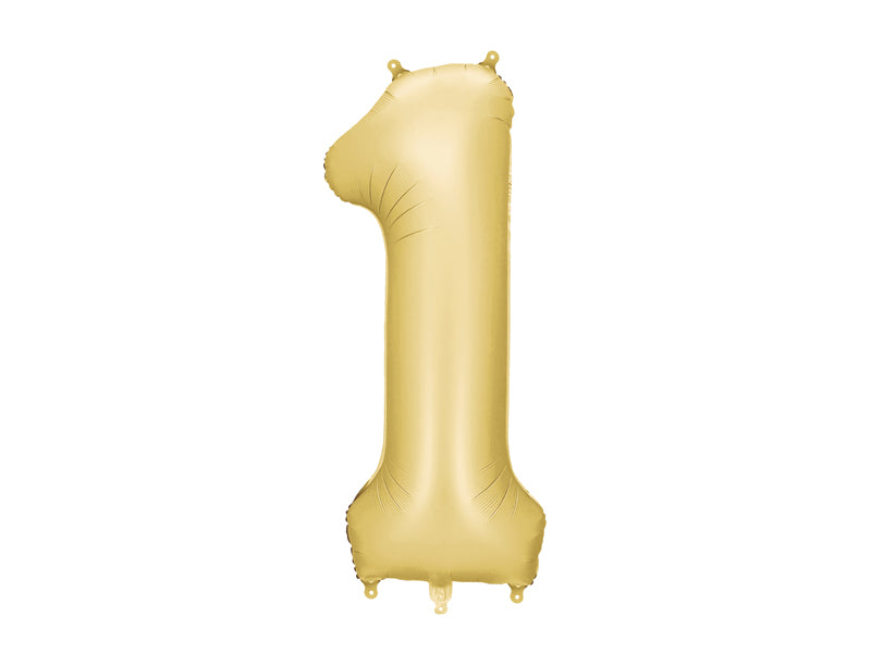 Folienballon Zahl (zur Auswahl), 86 cm, gold - FeierGlanz