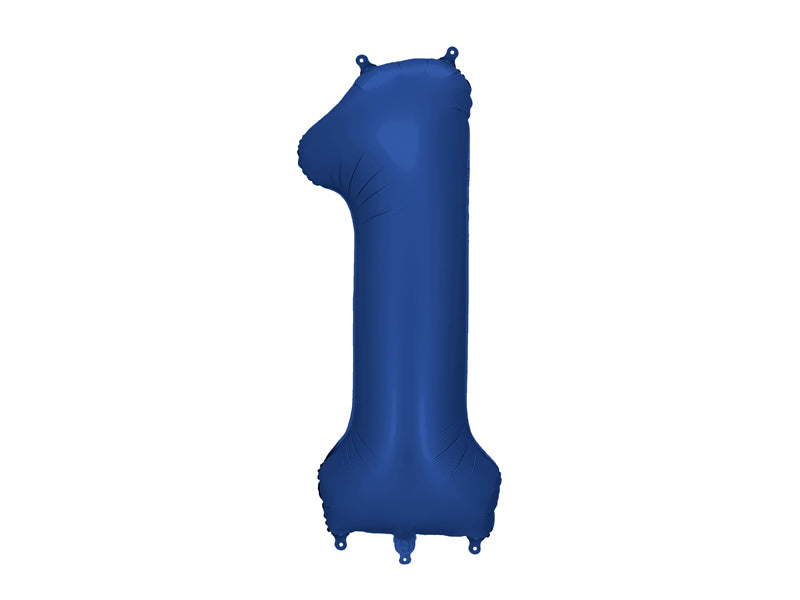 Folienballon Zahl (zur Auswahl), 86cm, marineblau - FeierGlanz