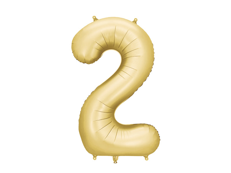 Folienballon Zahl (zur Auswahl), 86 cm, gold - FeierGlanz