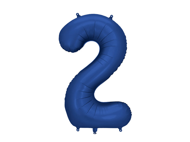 Folienballon Zahl (zur Auswahl), 86cm, marineblau - FeierGlanz