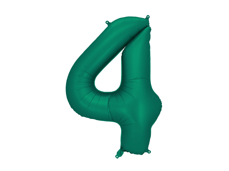 Folienballon Zahl (zur Auswahl), 86cm, flaschengrün - FeierGlanz