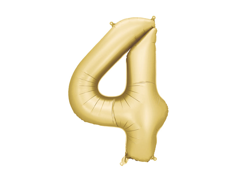 Folienballon Zahl (zur Auswahl), 86 cm, gold - FeierGlanz