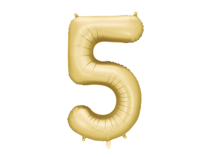 Folienballon Zahl (zur Auswahl), 86 cm, gold - FeierGlanz