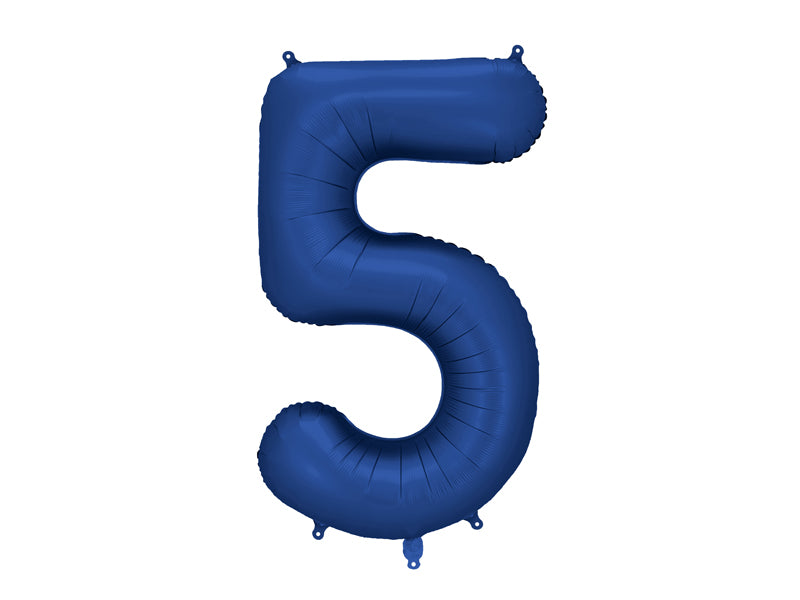 Folienballon Zahl (zur Auswahl), 86cm, marineblau - FeierGlanz